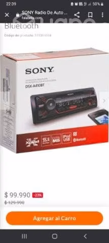 Radio Sony con blutu