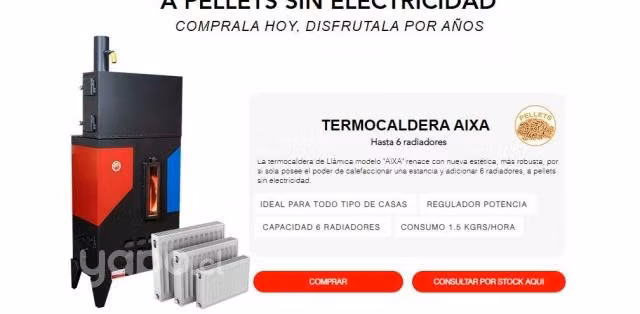 Termocaldera pellets llamica nueva