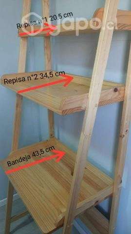 Escritorio con repisa de madera - Imagen 3