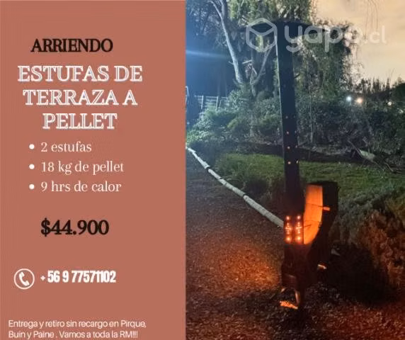 Arriendo estufas de exterior