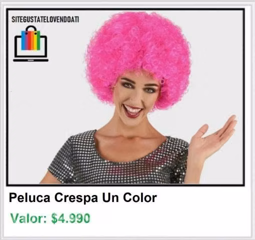 Peluca Color Crespa