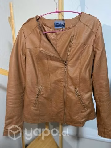 Chaqueta Marittimo N°38 cafe claro similar a cuero - Imagen 3