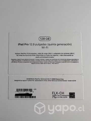 IPad Pro 12,9 5ta Generación