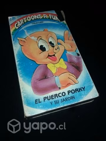 Película El chancho Porky y su jardín vhs