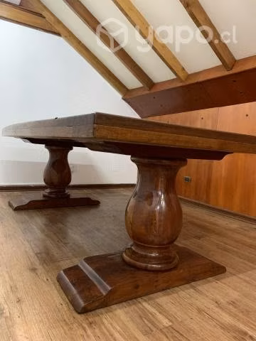 Juego de mesa y sillas de roble para 12 personas