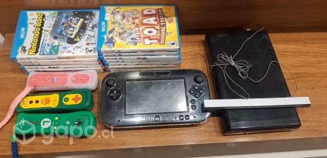 Nintendo Wii U con 3 controles y Gamepad