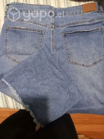 Jeans cropped tiro alto sybilla