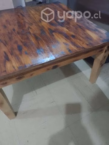 Mesa de centro de madera mide 80 por 80 en buenas - Imagen 4