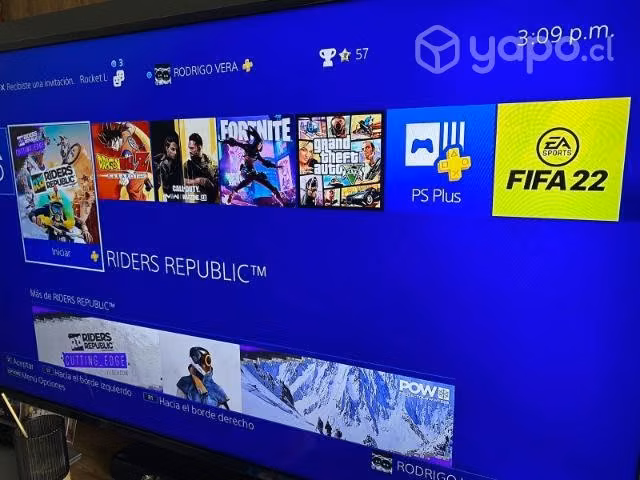 Ps4 slim impecable con 6 juegos y todos sus cables