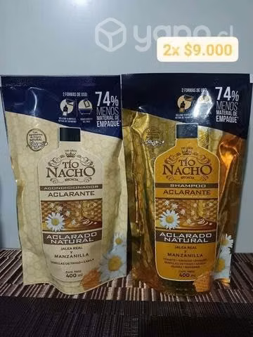 Shampoo y acondicionador, desodorantes, cremas.