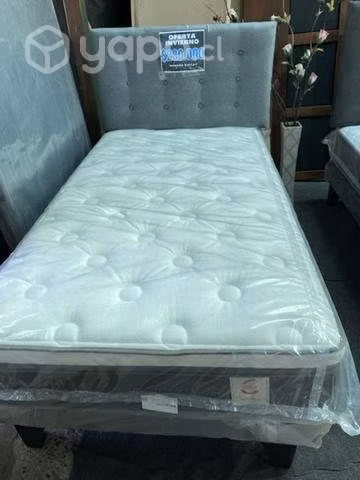 Rosen STYLE 6 de plaza y media con base y respaldo