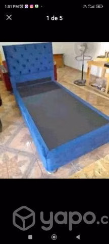 Base cama + respaldo plaza 1/2