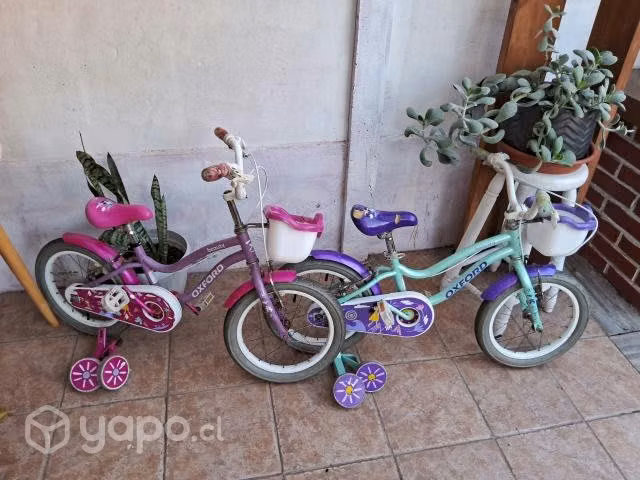 2 bicicletas Niñas, aro 16, funcionando, oxford