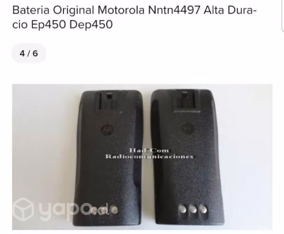 Bateria Motorola NNTN4497 alta duracion