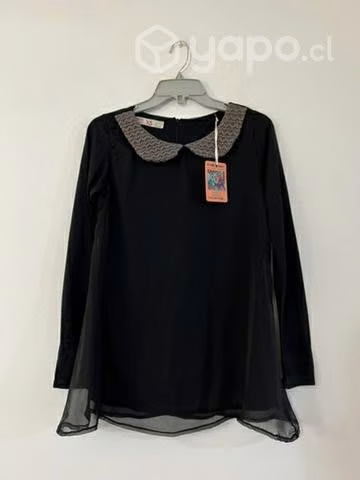Polera No Elastico Talla Xs Marca Mor Negro Usado