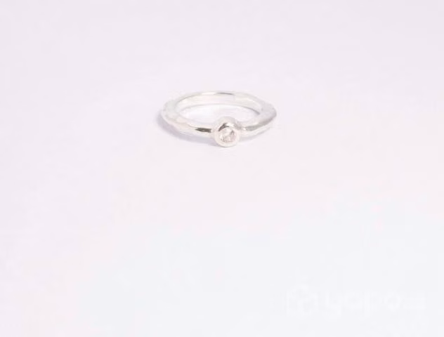Anillo de plata Nicolo con circón - Imagen 1