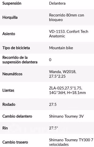 Bicicleta Jeep Vesubio aro 27.5 - Imagen 2