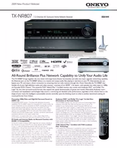 Receiver onkio tx-nr 807