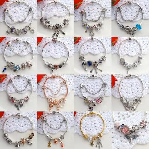 pulseras pandora completas  plata 925 - Imagen 2
