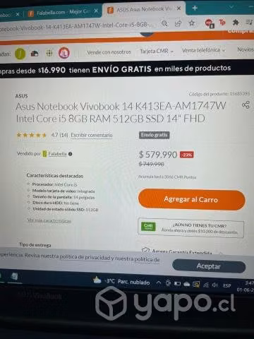 Notebook Asus Vivobook