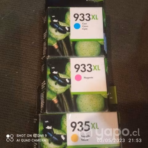 Tintas HP 933xl y 935xl colores originales de alta