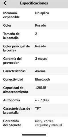 Reloj Inteligente W26 Smartwatch Bluetooth Rosado - Imagen 4