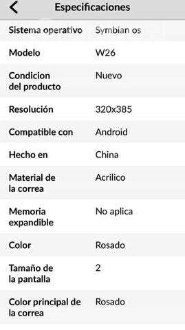 Reloj Inteligente W26 Smartwatch Bluetooth Rosado - Imagen 5