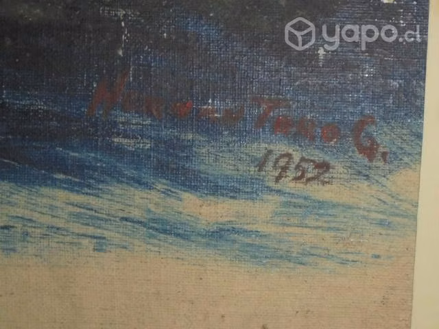 Cuadro Al Oleo Pintado Por Hernan Toro G. 1952
