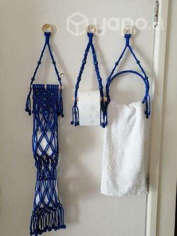 Set de baño en tejido macrame - Imagen 4