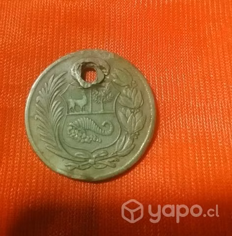 Moneda perú 1959, un sol de oro