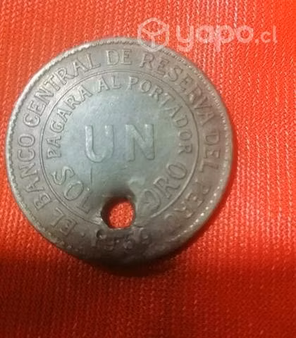 Moneda perú 1959, un sol de oro - Imagen 2