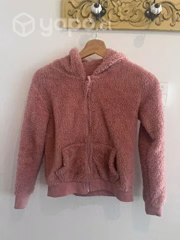 Poleron osito palo rosa talla 12
