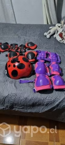 Patines de soy luna y protectores de lady bug