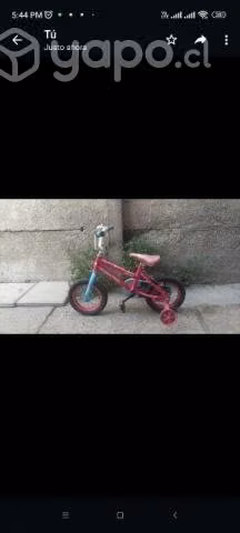 Bicicleta niña con ruedas de apoyo