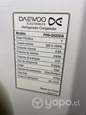 Refrigerador Daewoo