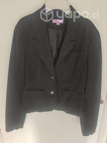 Blazer negro algodón talla M - Imagen 3