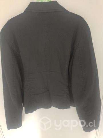 Blazer negro algodón talla M - Imagen 2
