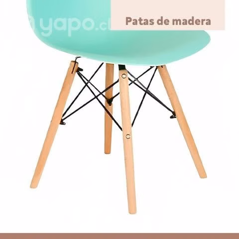 Pack 4 Sillas de comedor EAMES color Menta