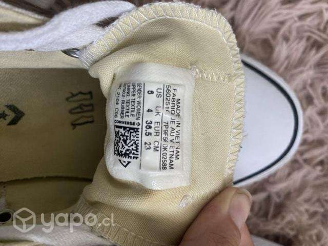 Converse chuck taylor blancas con plataforma - Imagen 4