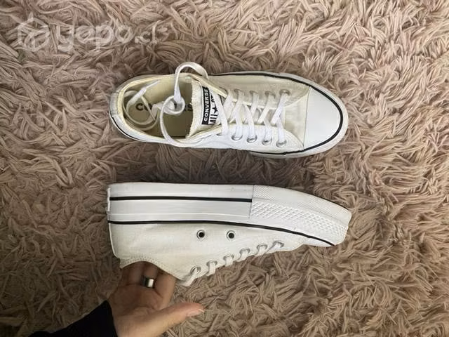 Converse chuck taylor blancas con plataforma