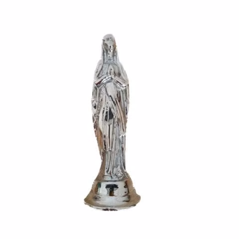 Virgen lourdes cromado 20 cm