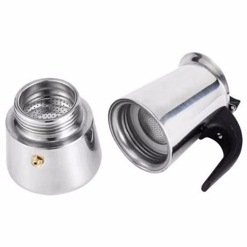 Cafetera Italiana De Acero Inoxidable 2 Tazas