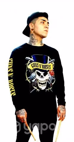 Polera guns n roses skull manga larga // lucyrock
