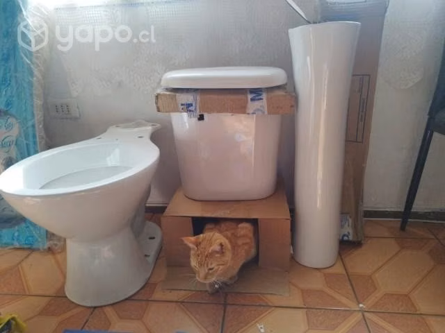 Baño completo con accesorios.