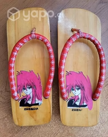 Calzado japonés de madera, unisex, para cosplay