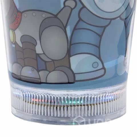 Vaso Diseño Robot Café Con Glitter y Diamantes