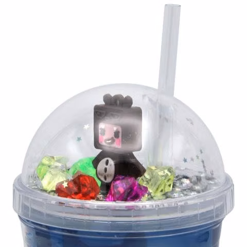 Vaso Diseño Robot Café Con Glitter y Diamantes