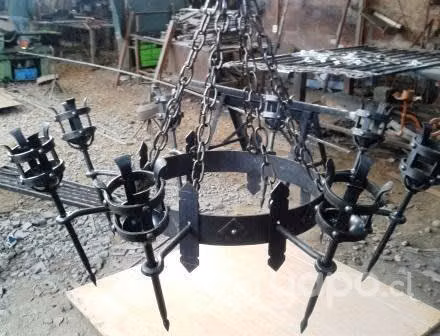 Lámpara colgante Antorcha de 6 luces