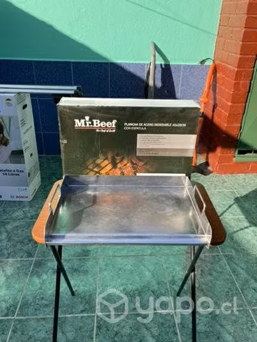 Plancha de acero inoxidable 45x28 Mr Beef