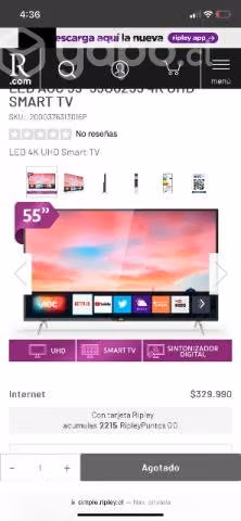 Televisor AOC 55 pulgadas